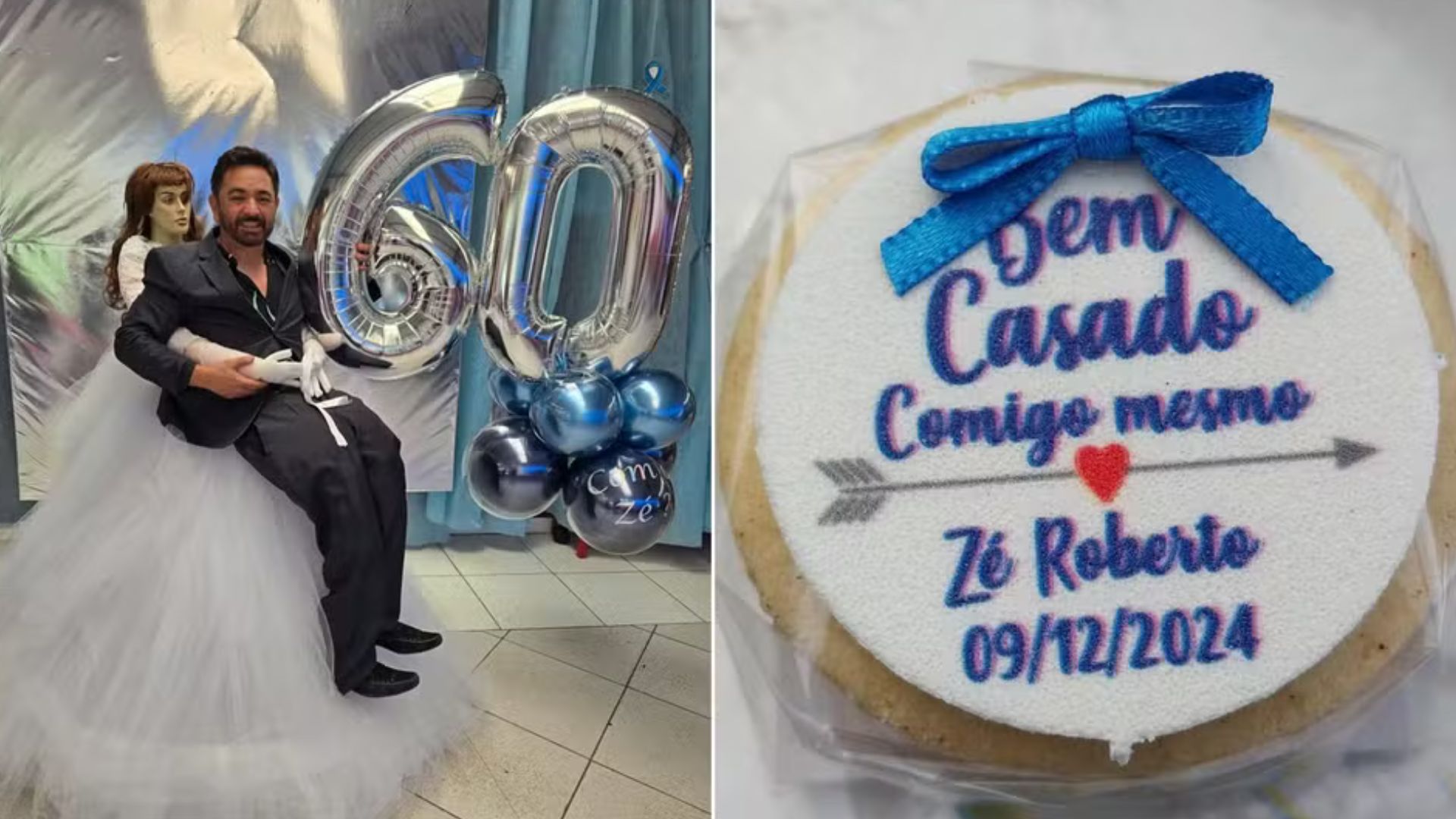 Homem se casa consigo mesmo em aniversário de 60 anos em Poços de Caldas: ‘Bem casado é bem casado comigo mesmo’