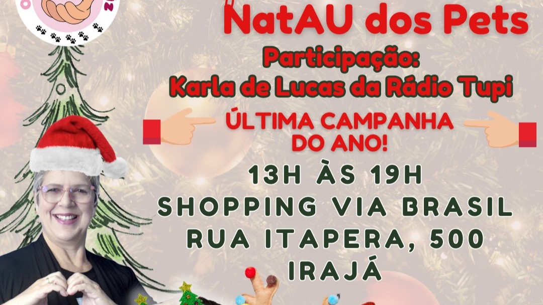 Campanha de adoção de animais acontece neste sábado (7) no Shopping Via Brasil