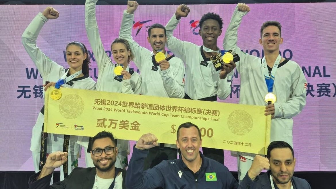 Brasil conquista bicampeonato por equipes na Copa do Mundo de Taekwondo na China