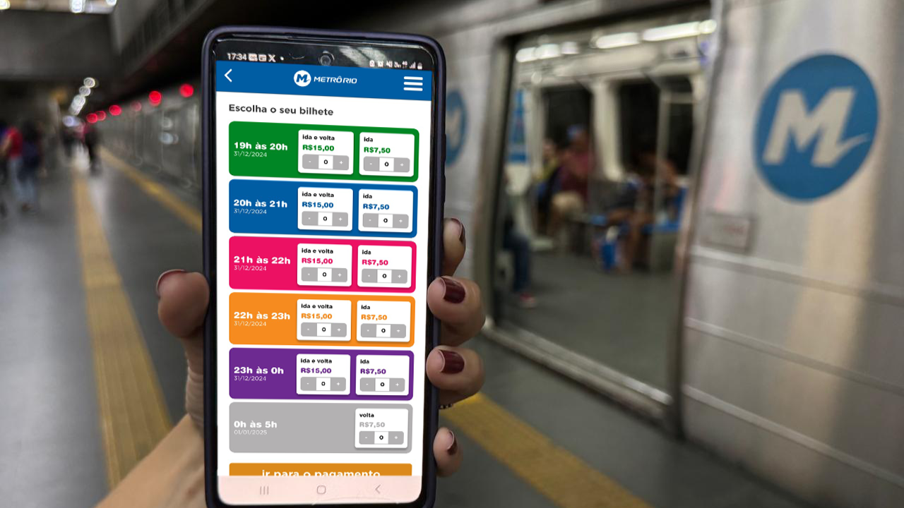 Venda presencial de bilhetes especiais do MetrôRio para réveillon 2025 em Copacabana termina nesta terça-feira (24)