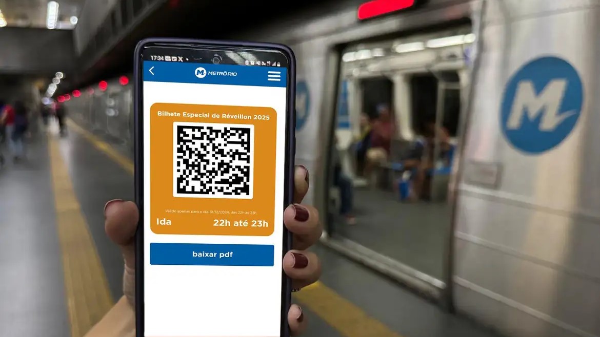 MetrôRio: Bilhete para Réveillon só pode ser comprado online, via QR Code