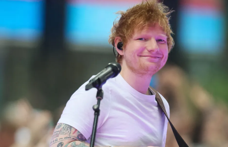 Ed Sheeran teve sua apresentação surpresa interrompida por policiais na Índia, neste sábado (8)