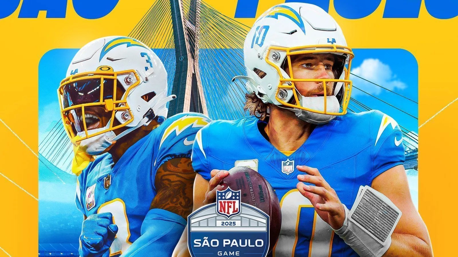 NFL confirma nesta quarta-feira (19) retorno ao Brasil, com a presença do Los Angeles Chargers