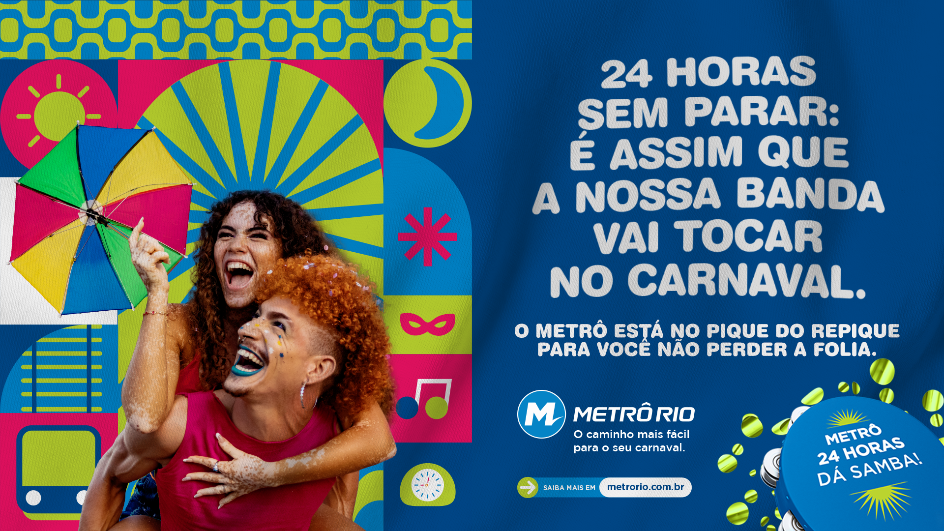 MetrôRio lança campanha ‘Dá samba’ e conscientiza passageiros sobre respeito durante Carnaval