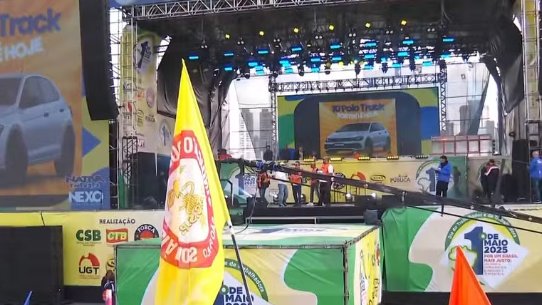 Centrais sindicais fazem ato de 1º de Maio em SP com pautas trabalhistas e ausência de Lula