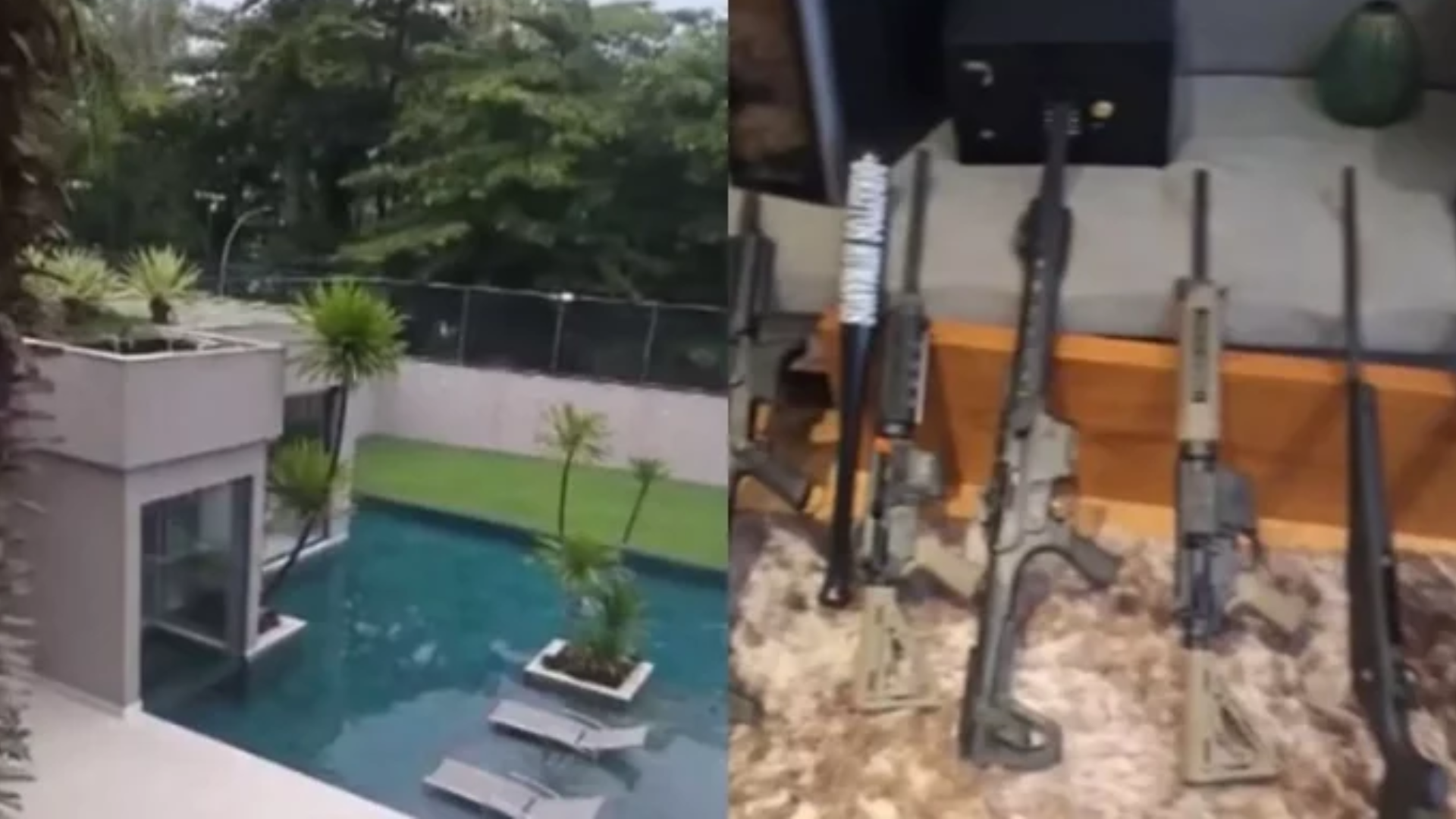 Polícia encontra arsenal do Comando Vermelho em casa de luxo no condomíno Novo Leblon, na Barra da Tijuca