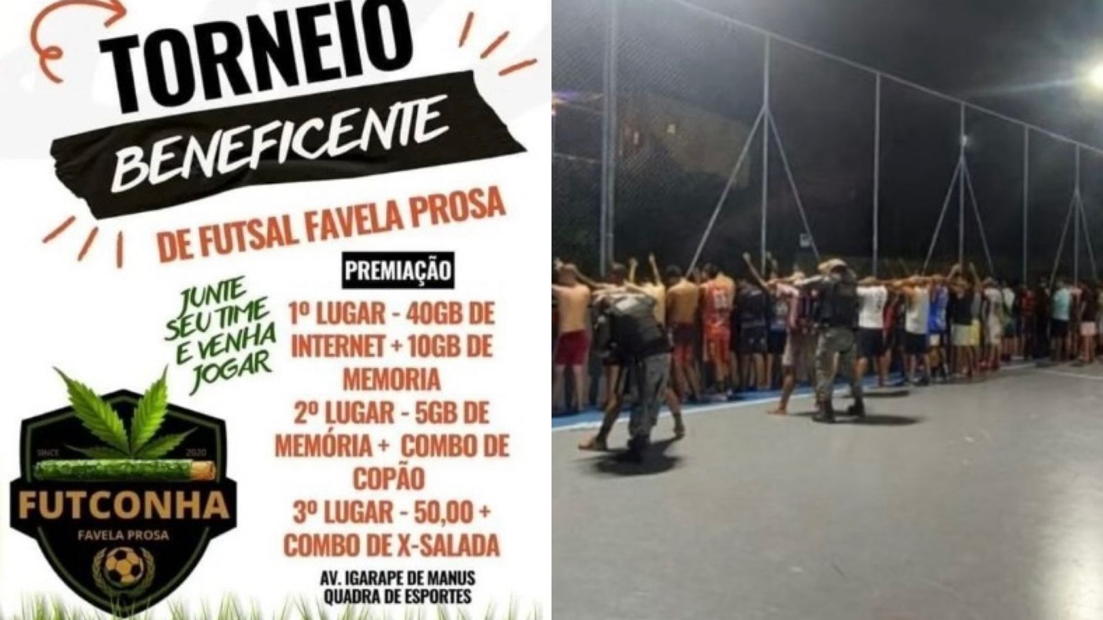 PM acaba com torneio ‘Futconha’ que premiava jogadores com maconha em Manaus