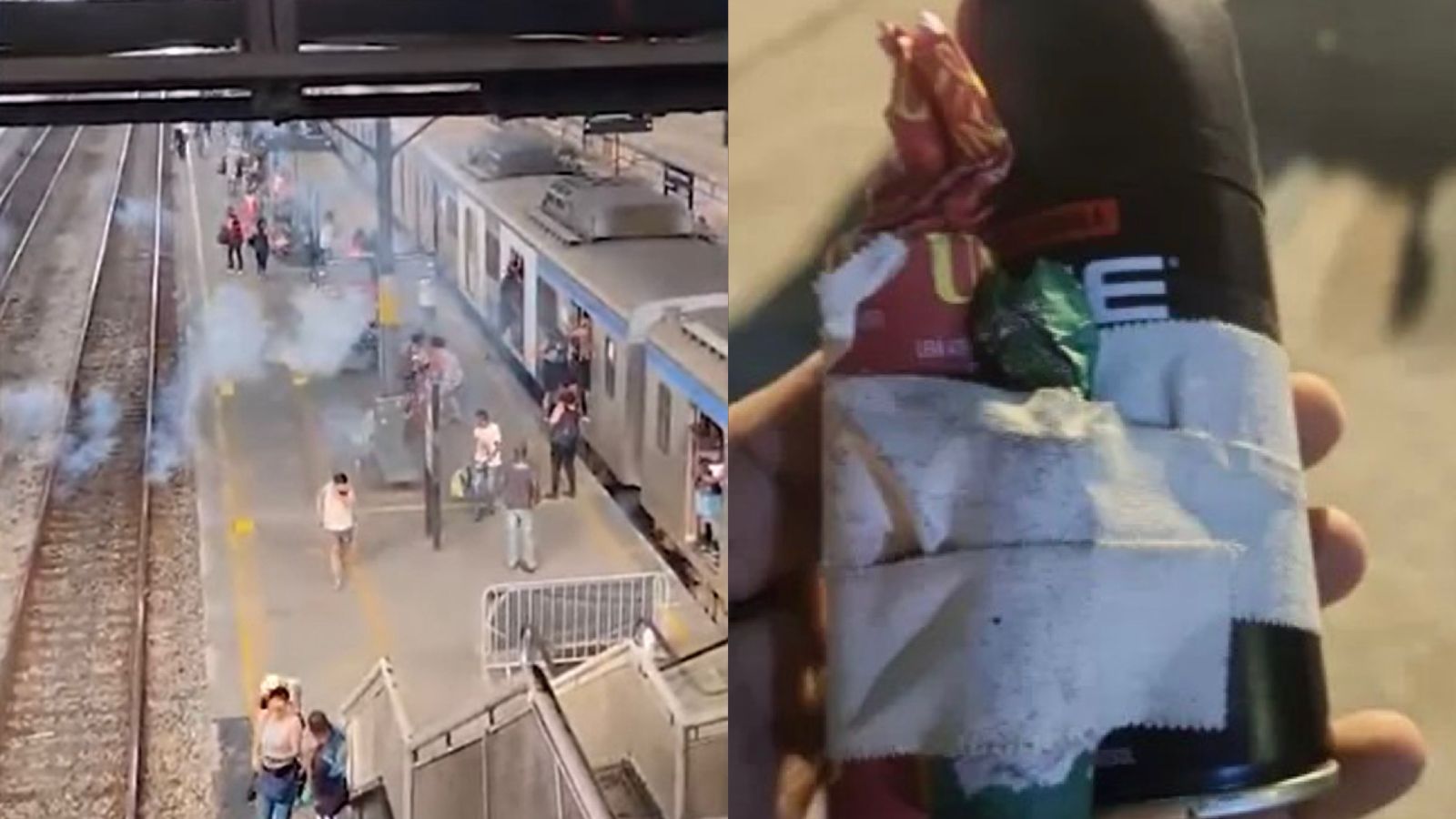 Torcedores do Flamengo lançam explosivos em estação de trem antes de clássico contra Botafogo
