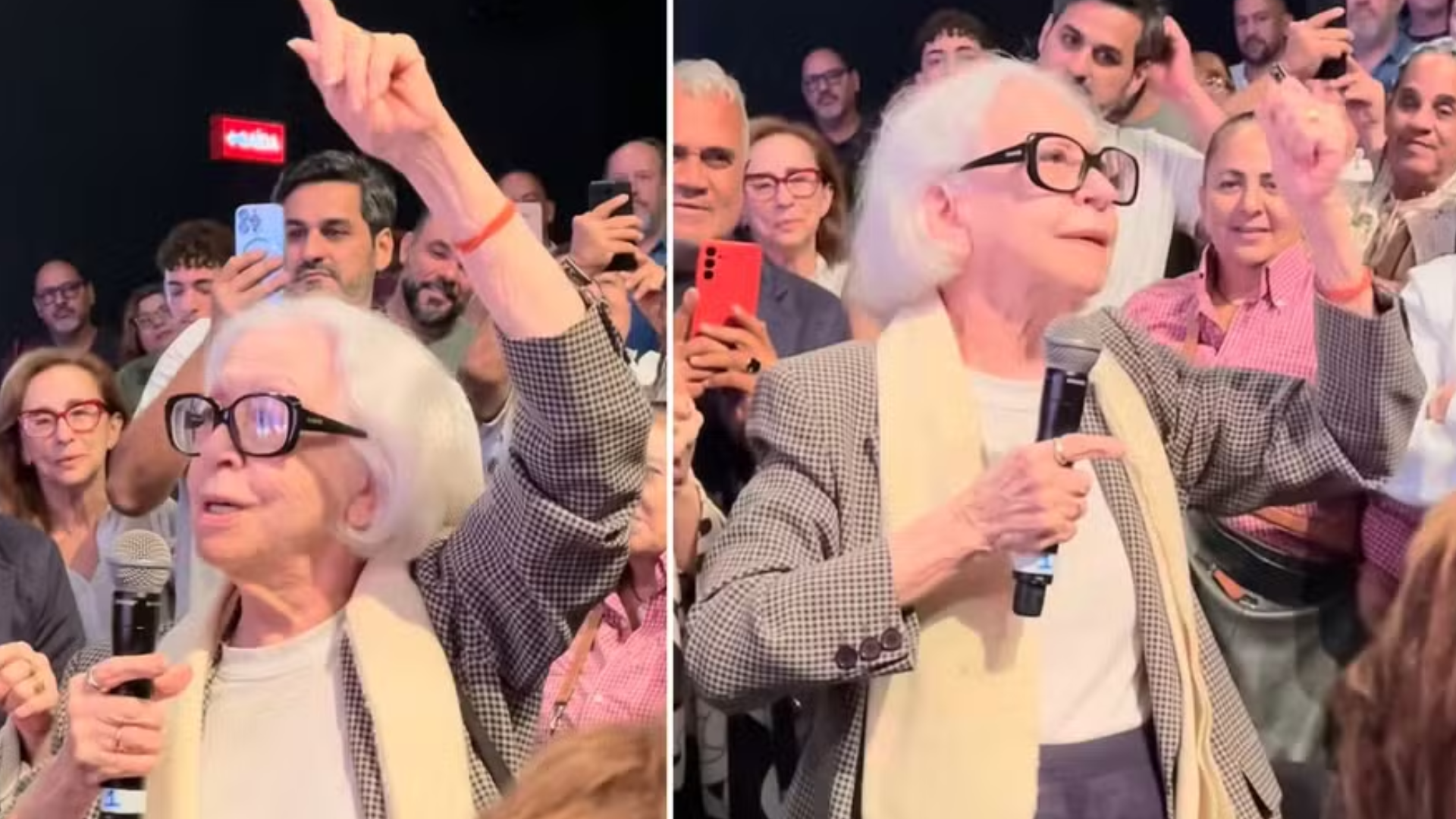 Fernanda Montenegro assiste nova versão de ‘Mambembes’ e emociona público com discurso