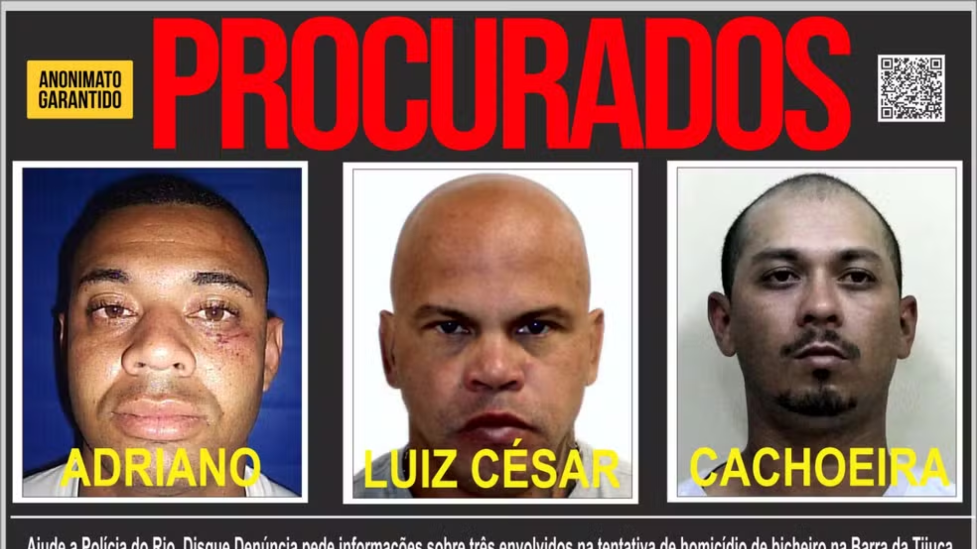 Disque Denúncia busca suspeitos de ataque contra Vinicius Drumond