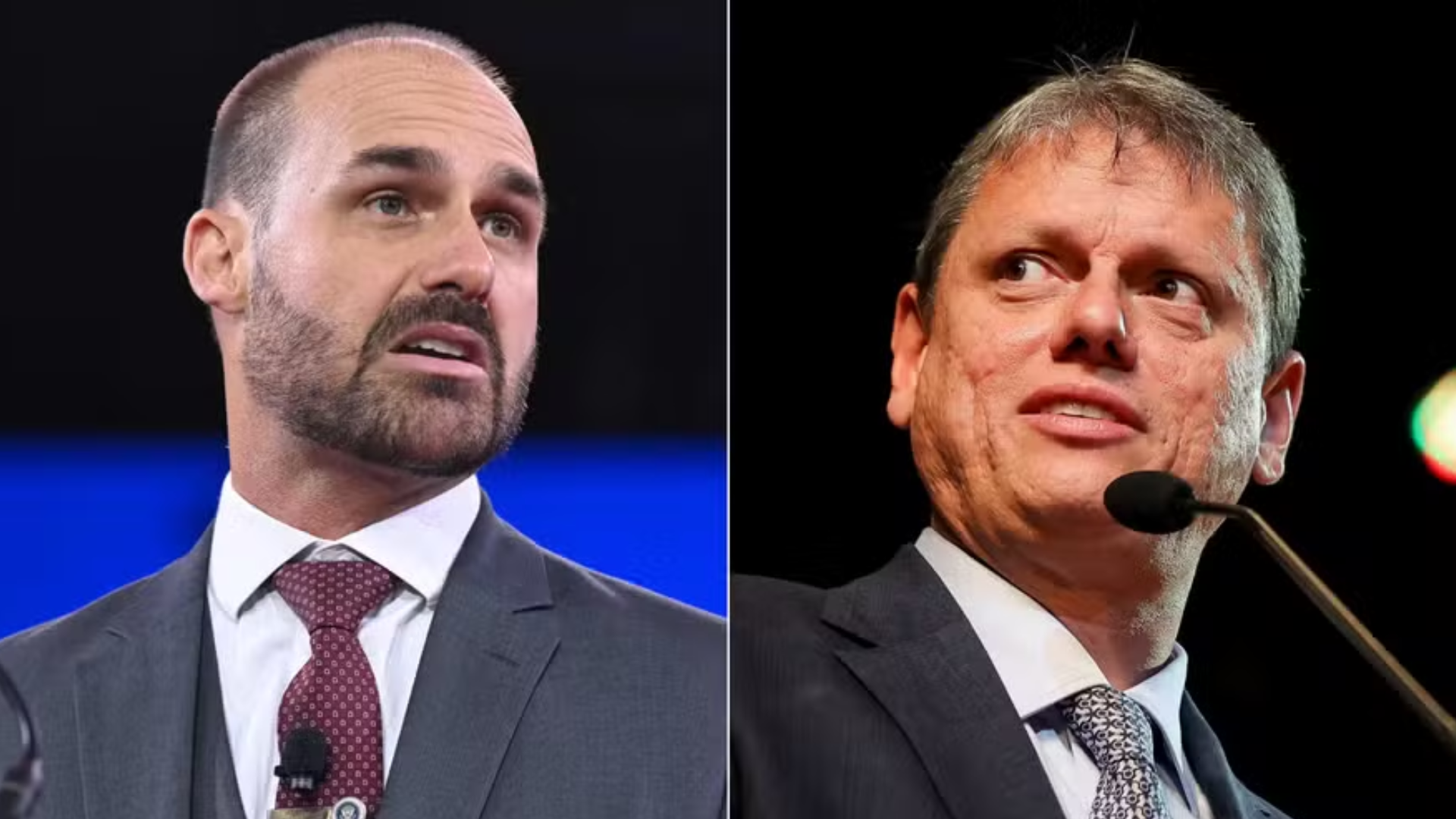 Eduardo Bolsonaro critica Tarcísio por negociações com empresários sobre tarifaço: ‘Subserviência servil’