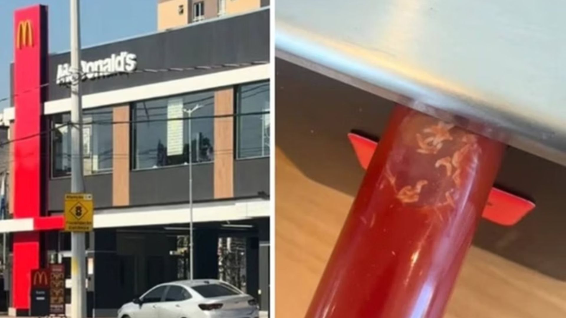 Jovem registra larvas em ketchup do McDonald’s na Zona Oeste do Rio