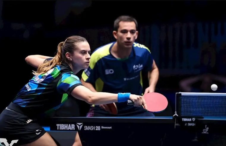 Calderano e Bruna Takahashi vão às quartas de duplas mistas na Suécia